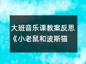 大班音乐课教案反思《小老鼠和波斯猫》