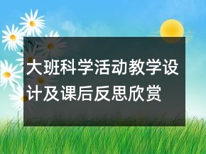 大班科学活动教学设计及课后反思欣赏《鸟的世界》