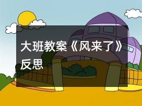 大班教案《风来了》反思
