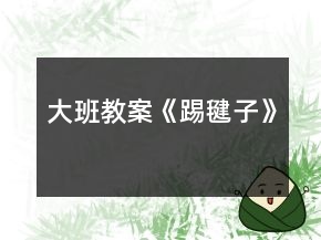 大班教案《踢毽子》