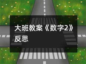 大班教案《数字2》反思