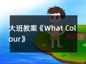 大班教案《What Colour》
