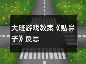 大班游戏教案《贴鼻子》反思