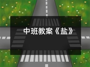 中班教案《盐》