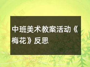 中班美术教案活动《梅花》反思