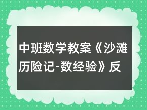 中班数学教案《沙滩历险记-数经验》反思