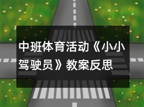 中班体育活动《小小驾驶员》教案反思
