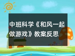 中班科学《和风一起做游戏》教案反思