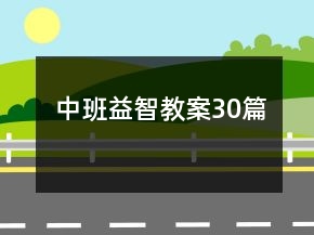 中班益智教案30篇