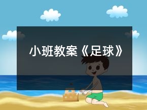 小班教案《足球》