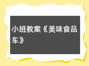小班教案《美味食品车》