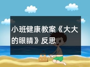小班健康教案《大大的眼睛》反思