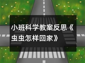 小班科学教案反思《虫虫怎样回家》