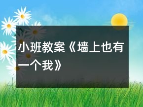 小班教案《墙上也有一个我》