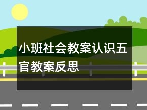 小班社会教案：认识五官教案反思
