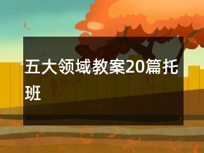五大领域教案20篇托班