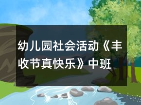 幼儿园社会活动《丰收节真快乐》中班教案反思