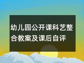 幼儿园公开课科艺整合教案及课后自评反思——《轮子在哪跑得快》