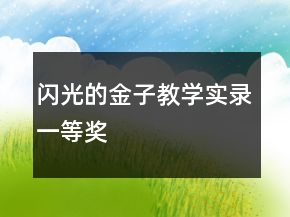 闪光的金子教学实录一等奖