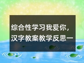 综合性学习我爱你，汉字教案教学反思一等奖