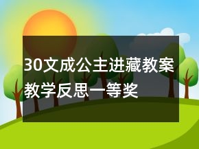 30文成公主进藏教案教学反思一等奖