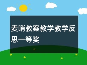 麦哨教案教学教学反思一等奖