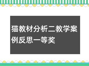 猫教材分析二教学案例反思一等奖