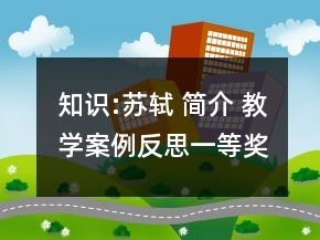 知识:苏轼 简介 教学案例反思一等奖