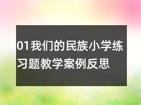 01我们的民族小学练习题教学案例反思一等奖