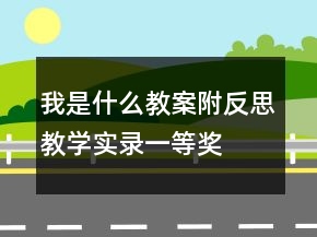 我是什么教案附反思教学实录一等奖