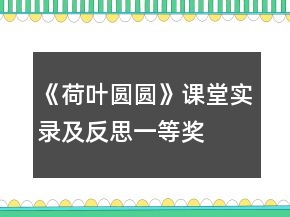 《荷叶圆圆》课堂实录及反思一等奖