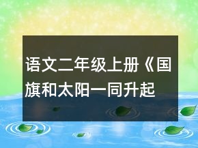 语文二年级上册《国旗和太阳一同升起》的教案一等奖