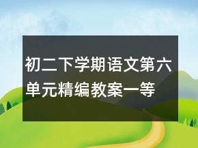 初二下学期语文第六单元精编教案一等奖