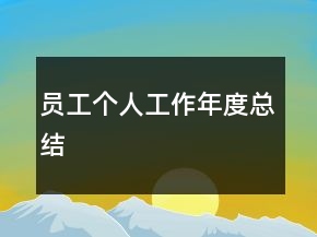 员工个人工作年度总结