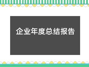 企业年度总结报告