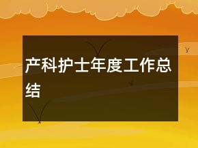 产科护士年度工作总结