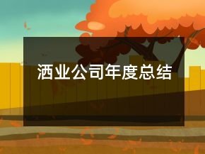 洒业公司年度总结