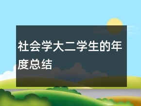 社会学大二学生的年度总结