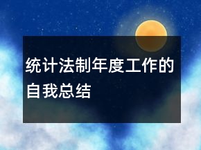 统计法制年度工作的自我总结