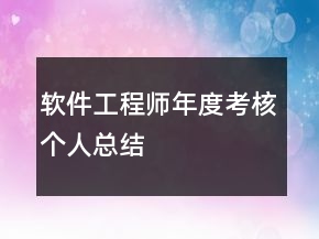 软件工程师年度考核个人总结