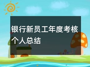 银行新员工年度考核个人总结