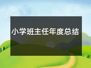 小学班主任年度总结