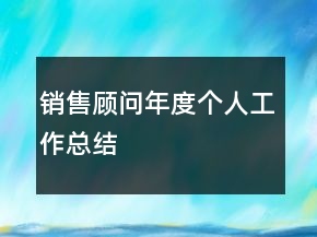 销售顾问年度个人工作总结