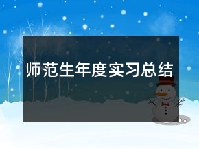 师范生年度实习总结