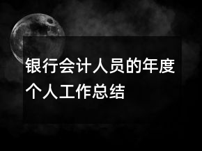 银行会计人员的年度个人工作总结