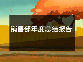 销售部年度总结报告