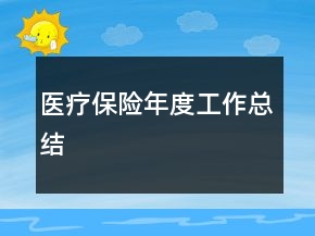 医疗保险年度工作总结