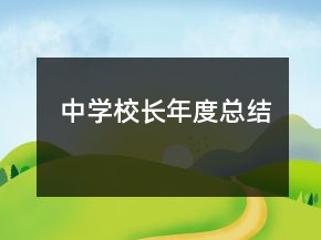 中学校长年度总结