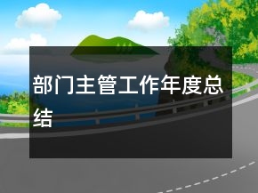 部门主管工作年度总结