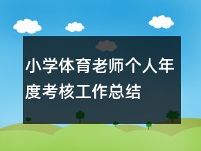 小学体育老师个人年度考核工作总结